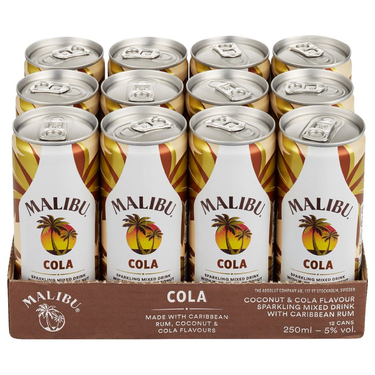 Malibu - Cola premixed 12 x 25 cl