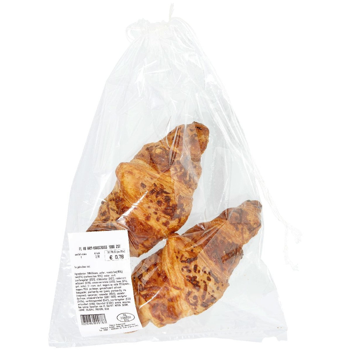 Fine Life Butter ham-cheese croissant 100 grams 2 pieces