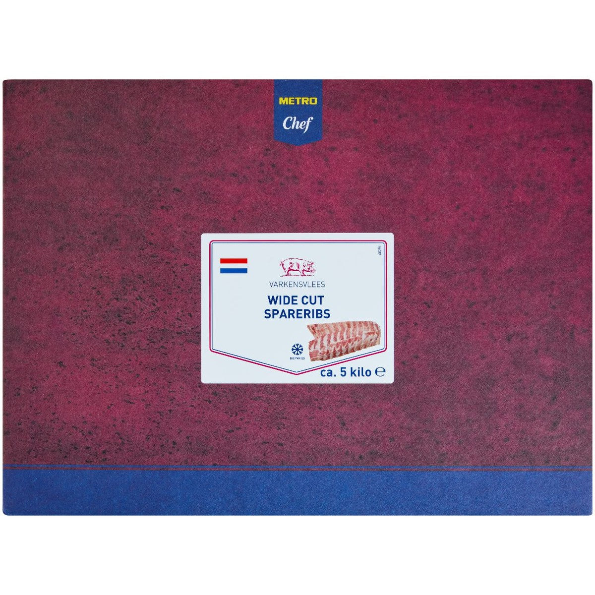 Pig wide cut Spare ribs frozen 5 kg