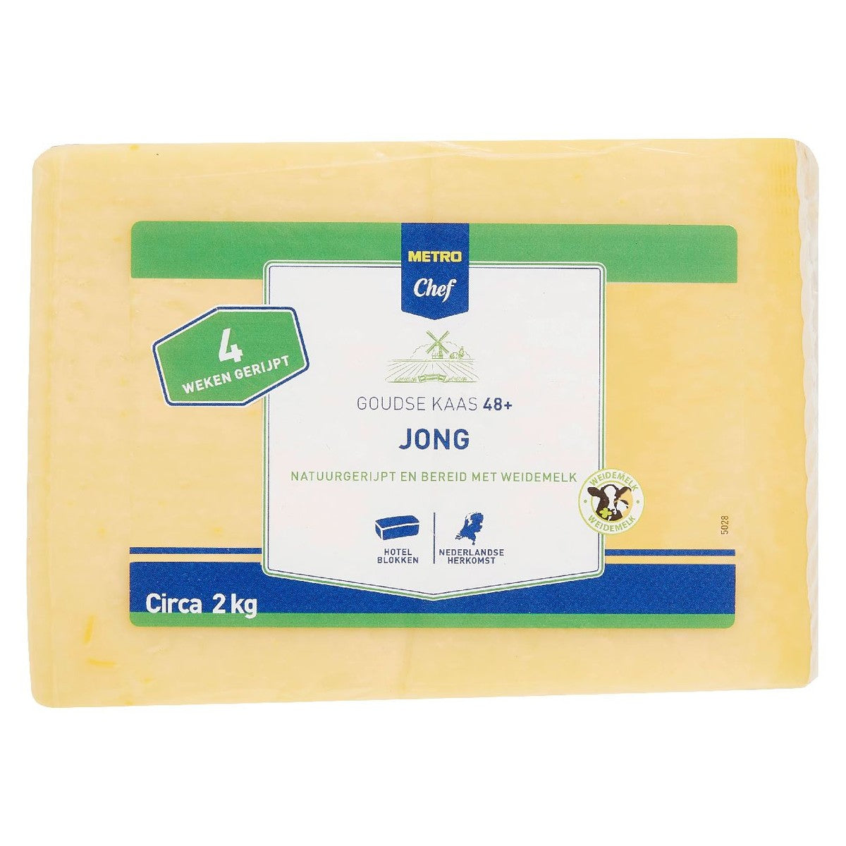 Gouda cheese Young 48+ hotel block approx. 2 kg