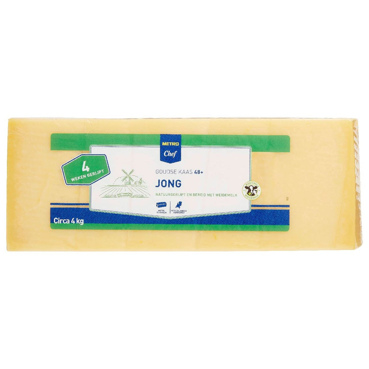 Gouda cheese Young 48+ hotel block approx. 4 kg