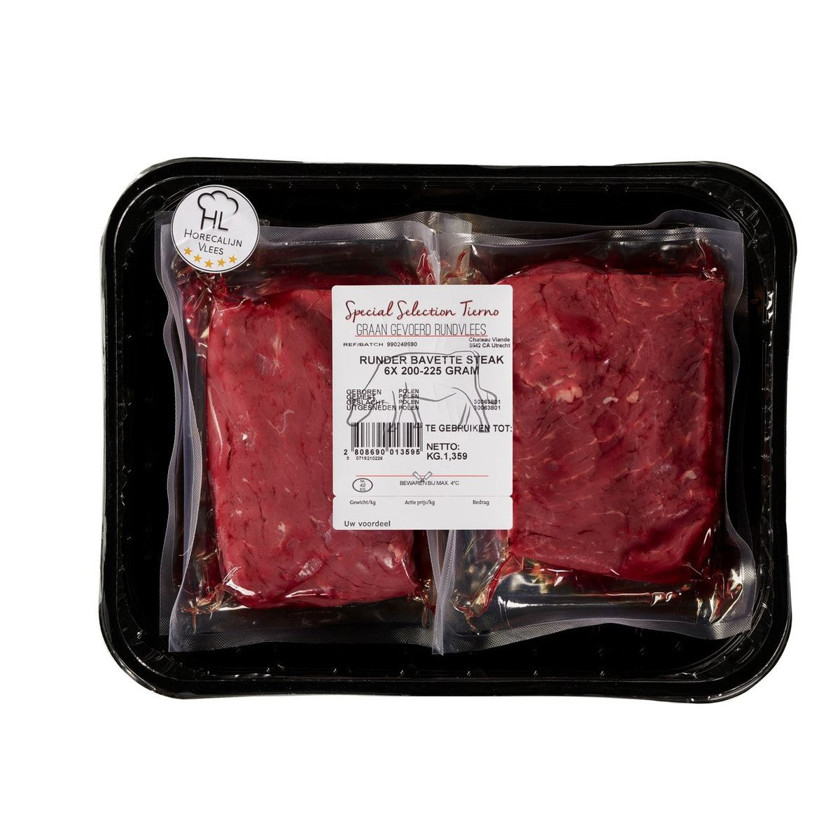 Catering line Beef Bavette 6 x 225 g (Delivery time within 7 working days)
