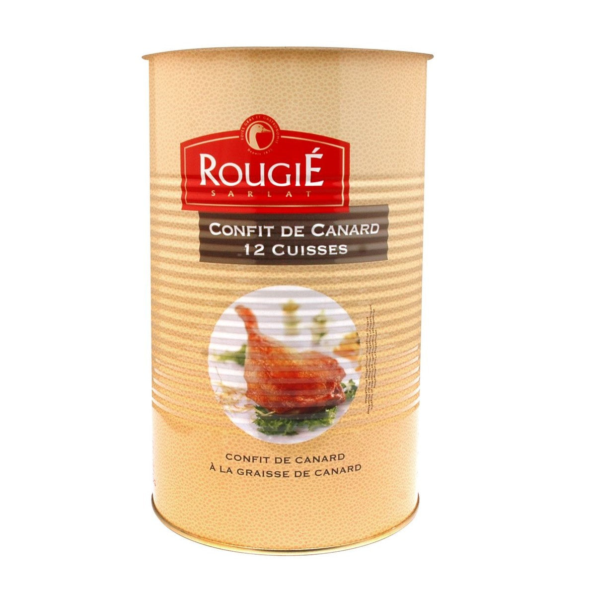 Rougié Confit de canard can 12 thighs 3825 g
