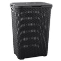 CURVER Style Laundry Basket 60 l Square Rattan Anthracite