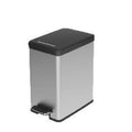 CURVER Slim Bin 20L Square Plastic Black, Silver