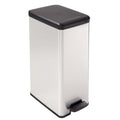 CURVER Slim Bin 40L Square Plastic Black, Silver