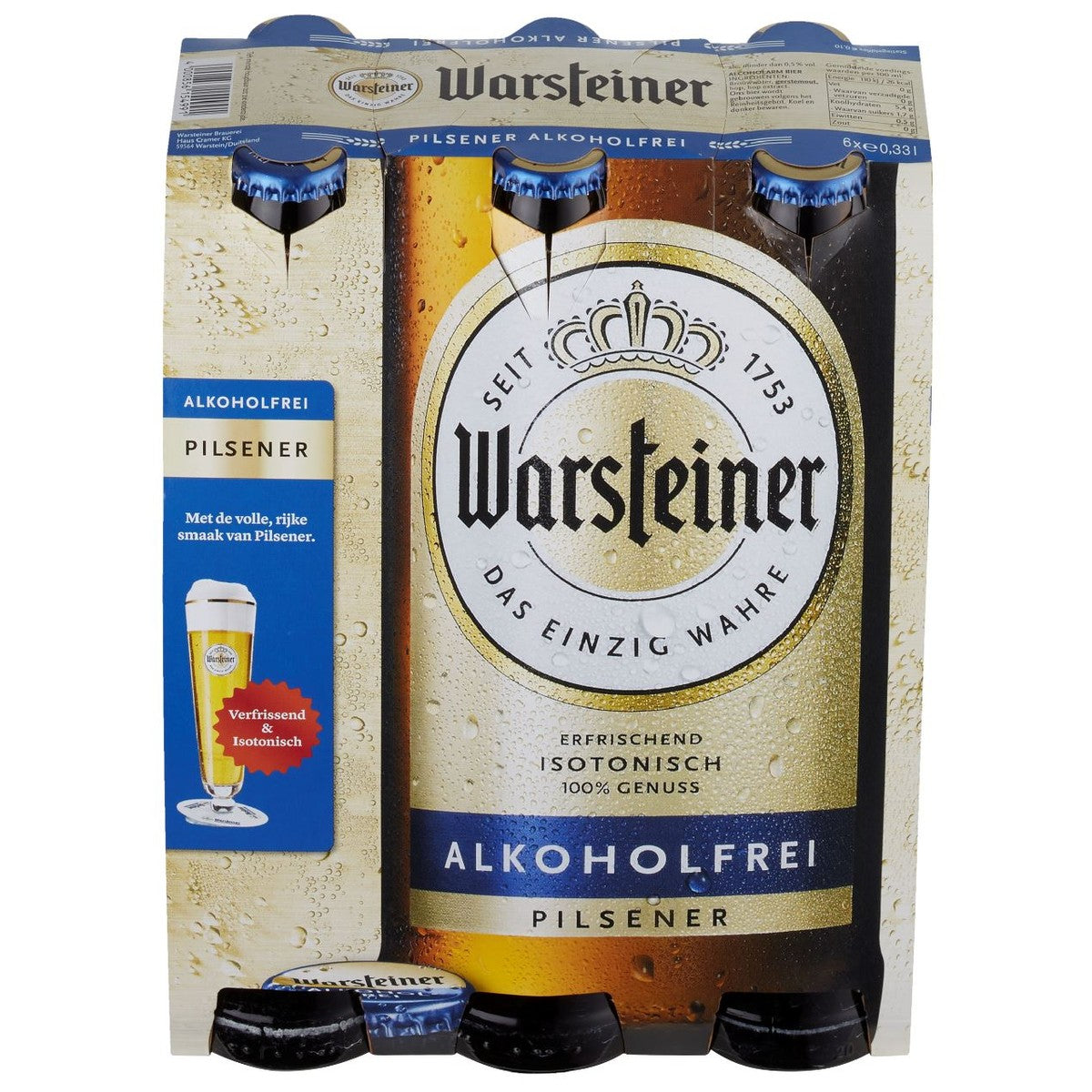 Warsteiner Alcohol-free bottle 6 x 33 cl