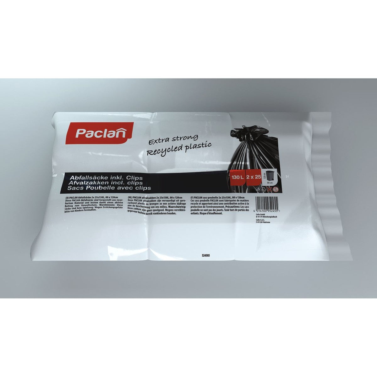 Paclan Garbage bags 130 l 2 x 25 pieces