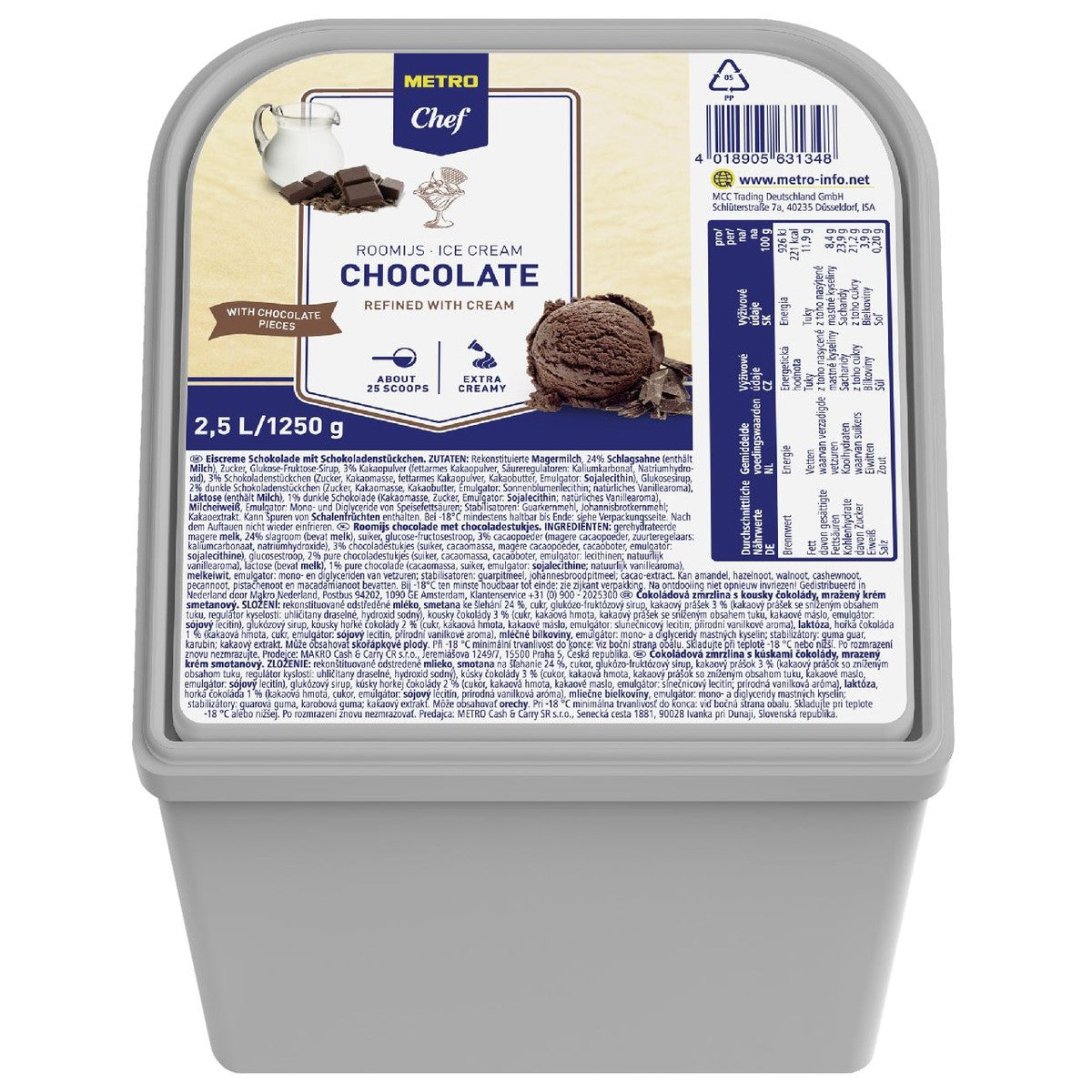 Ice cream Chocolate 2.5 l