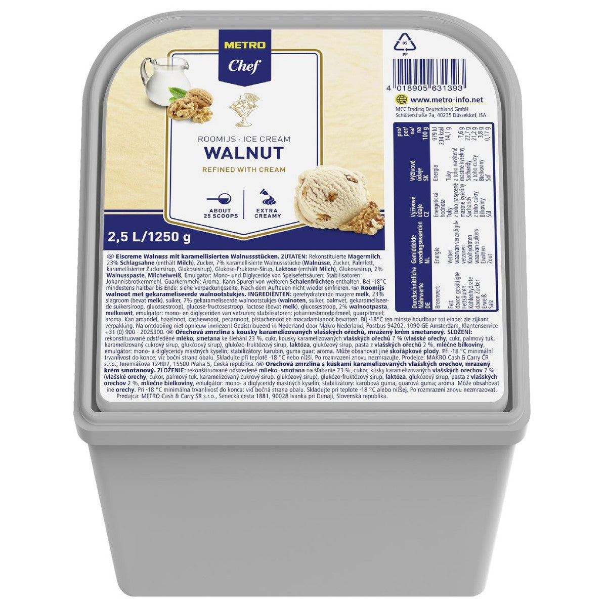 Ice cream Walnut 2.5 l