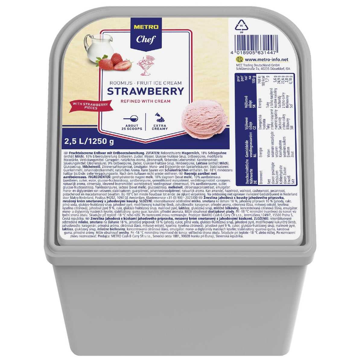 Ice cream Strawberry 2.5 l