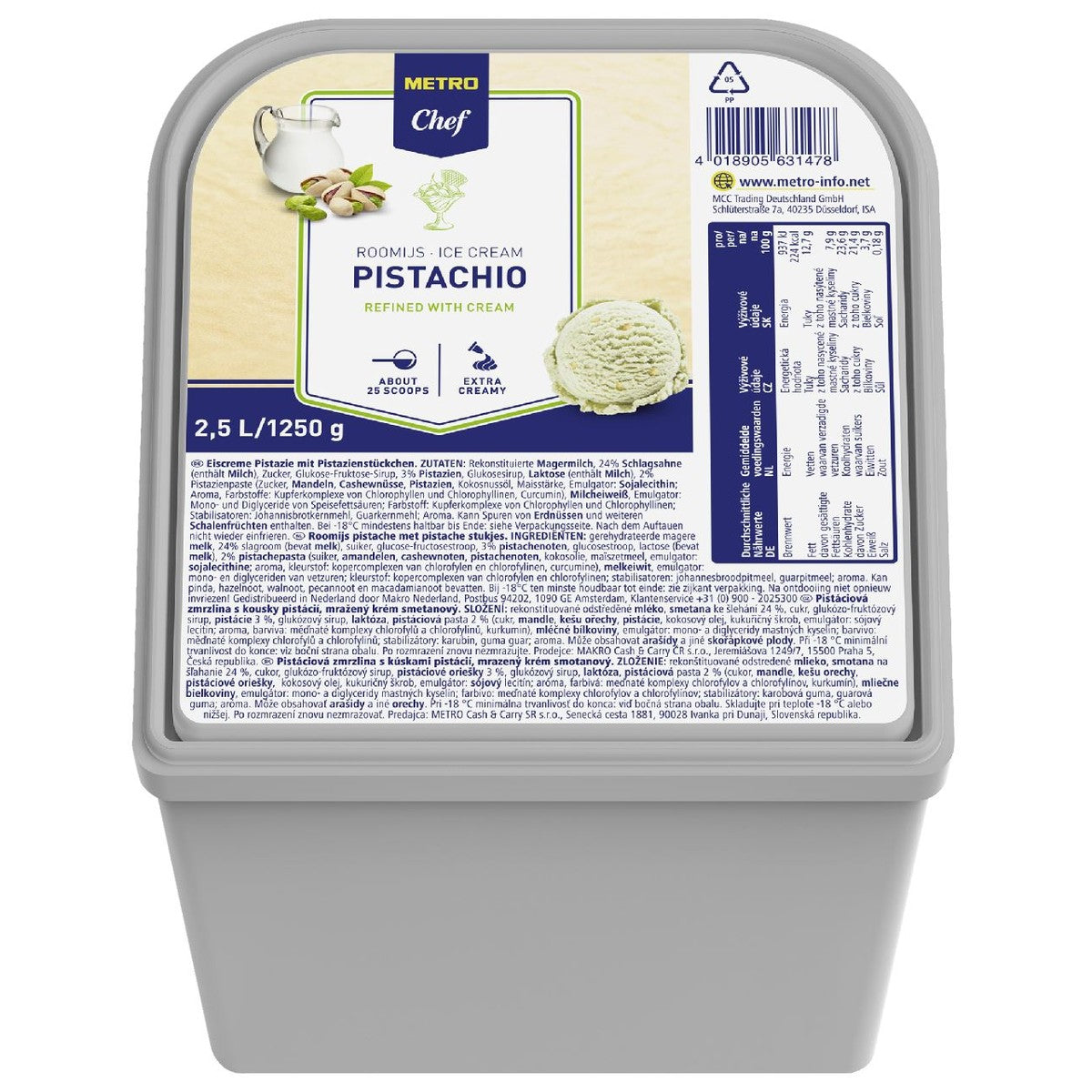 Ice cream Pistachio 2.5 l