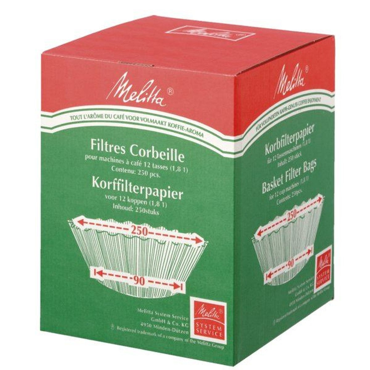 Melitta Basket filters 250 mm 250 pieces 700 g