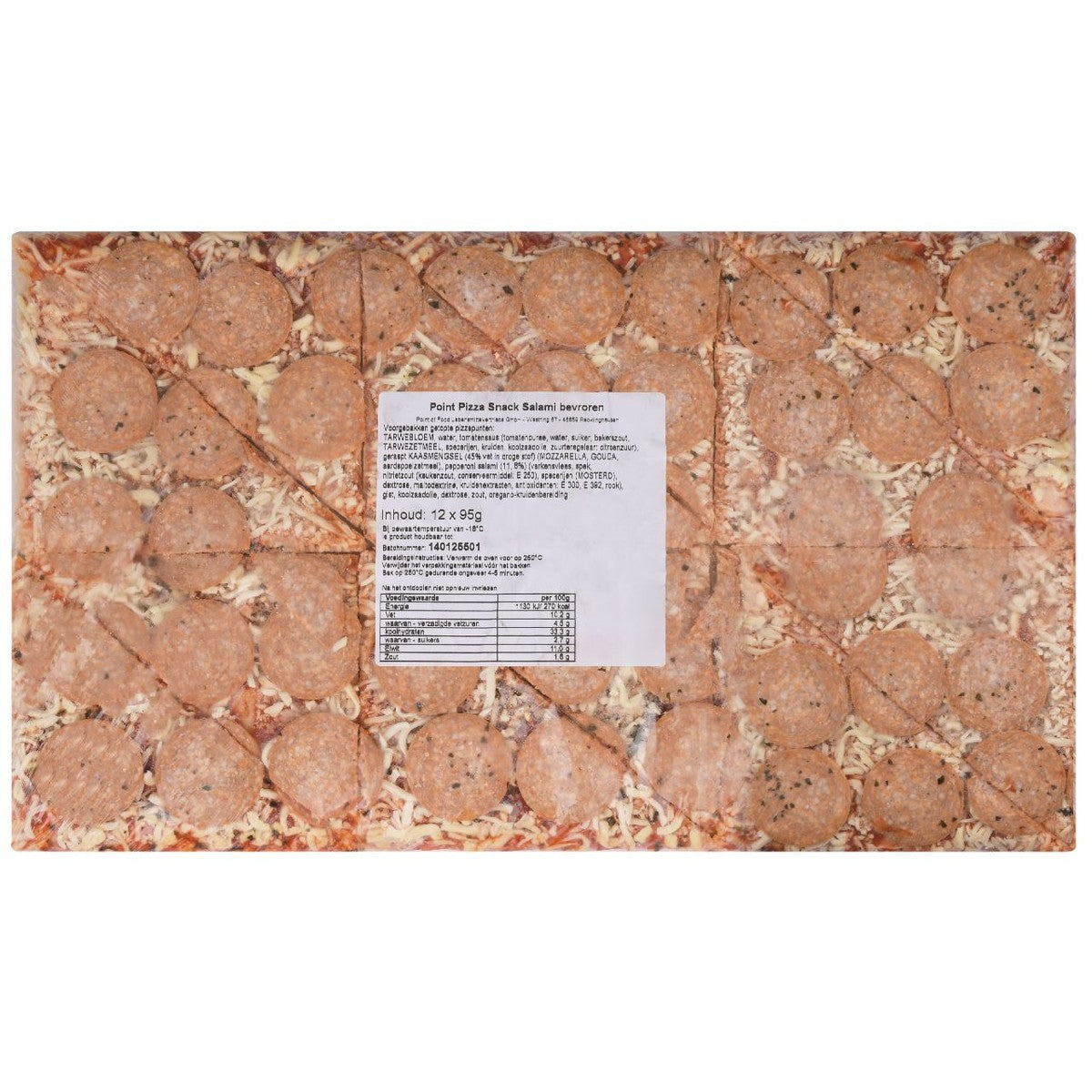 POINT OF FOOD Pizza Salami 12 pieces 1.14 kg