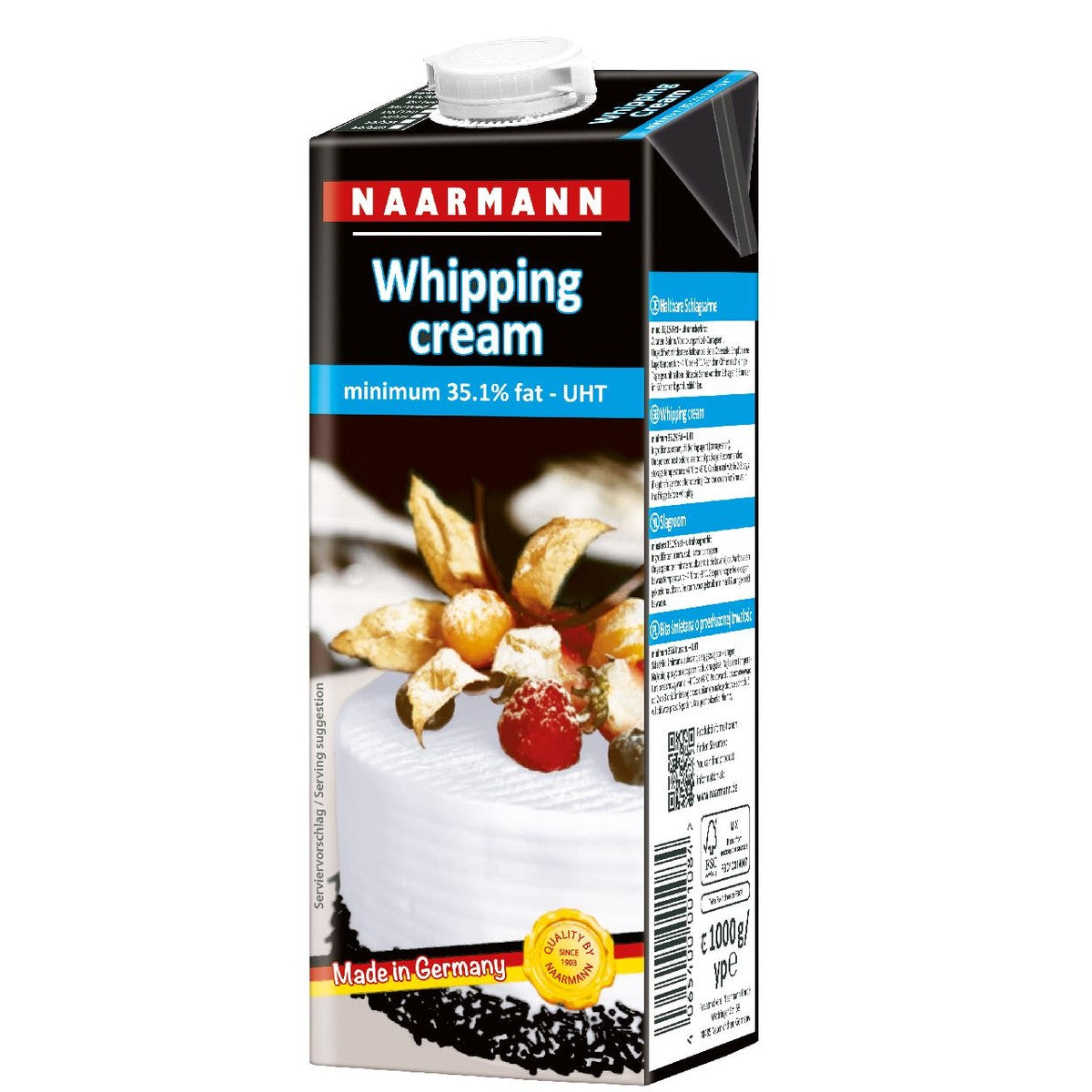 Naarmann Whipped cream unsweetened 35% 1 kg