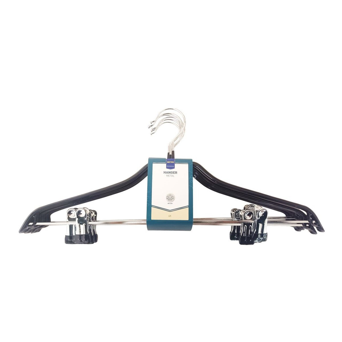 METRO PROFESSIONAL Clothes Hanger Metal Shoulder 6 pieces