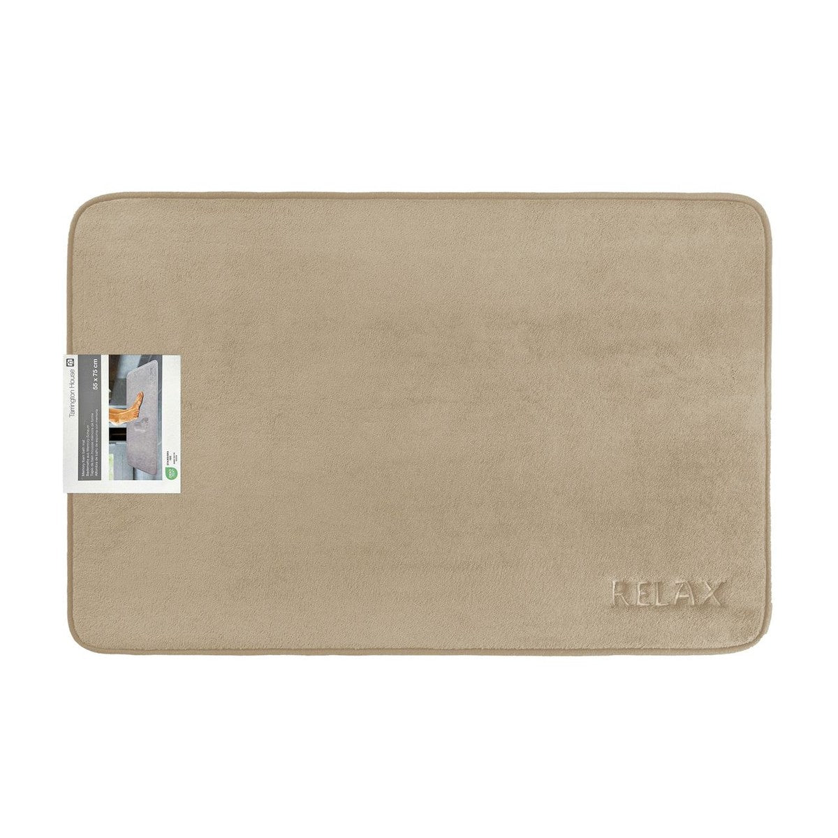TARRINGTON HOUSE Bath mat Memory foam 55 x 75 cm sand