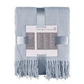 TARRINGTON HOUSE Waffle Acrylic Plaid 127 x 152 cm light blue