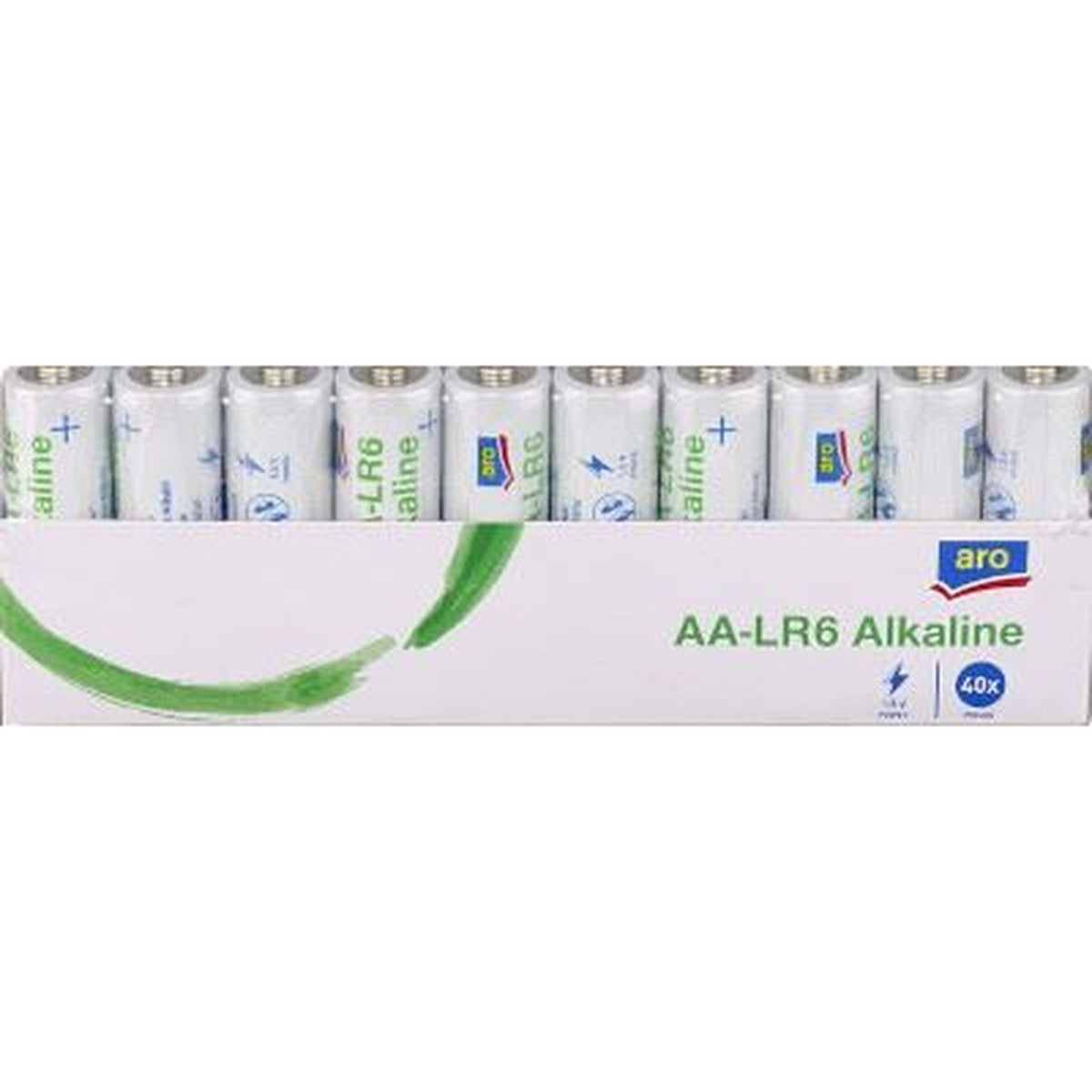 aro Lr6 AA Alkaline Batteries 40 pieces