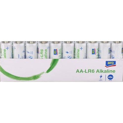 aro Lr6 AA Alkaline Batteries 40 pieces