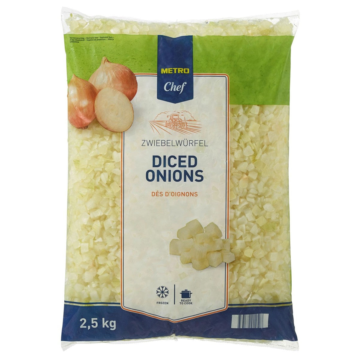 Onion cubes 2.5 kg