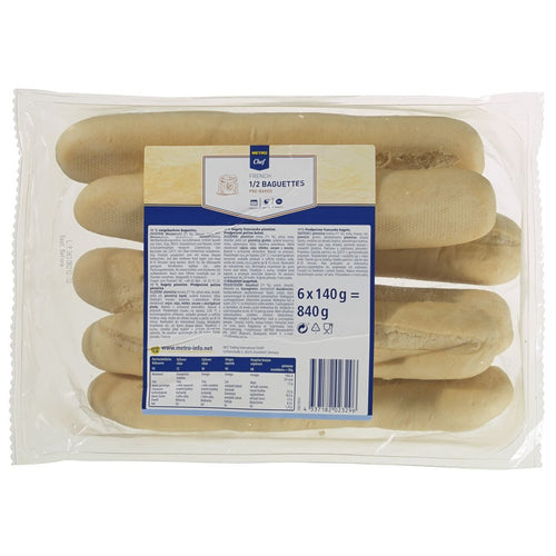 Baguette white 6 pieces 840 g