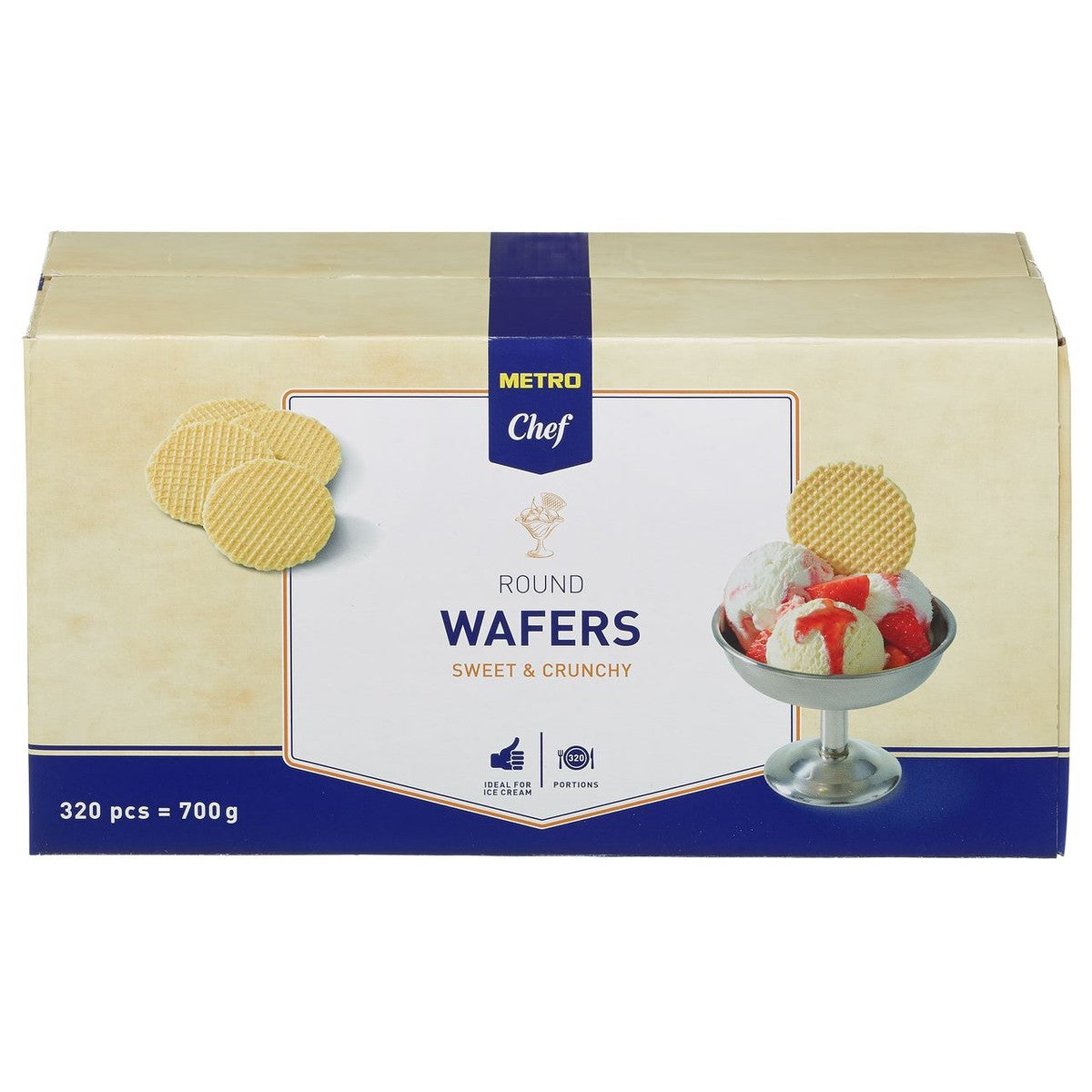 Ice cream waffles around 320 pieces 700 g
