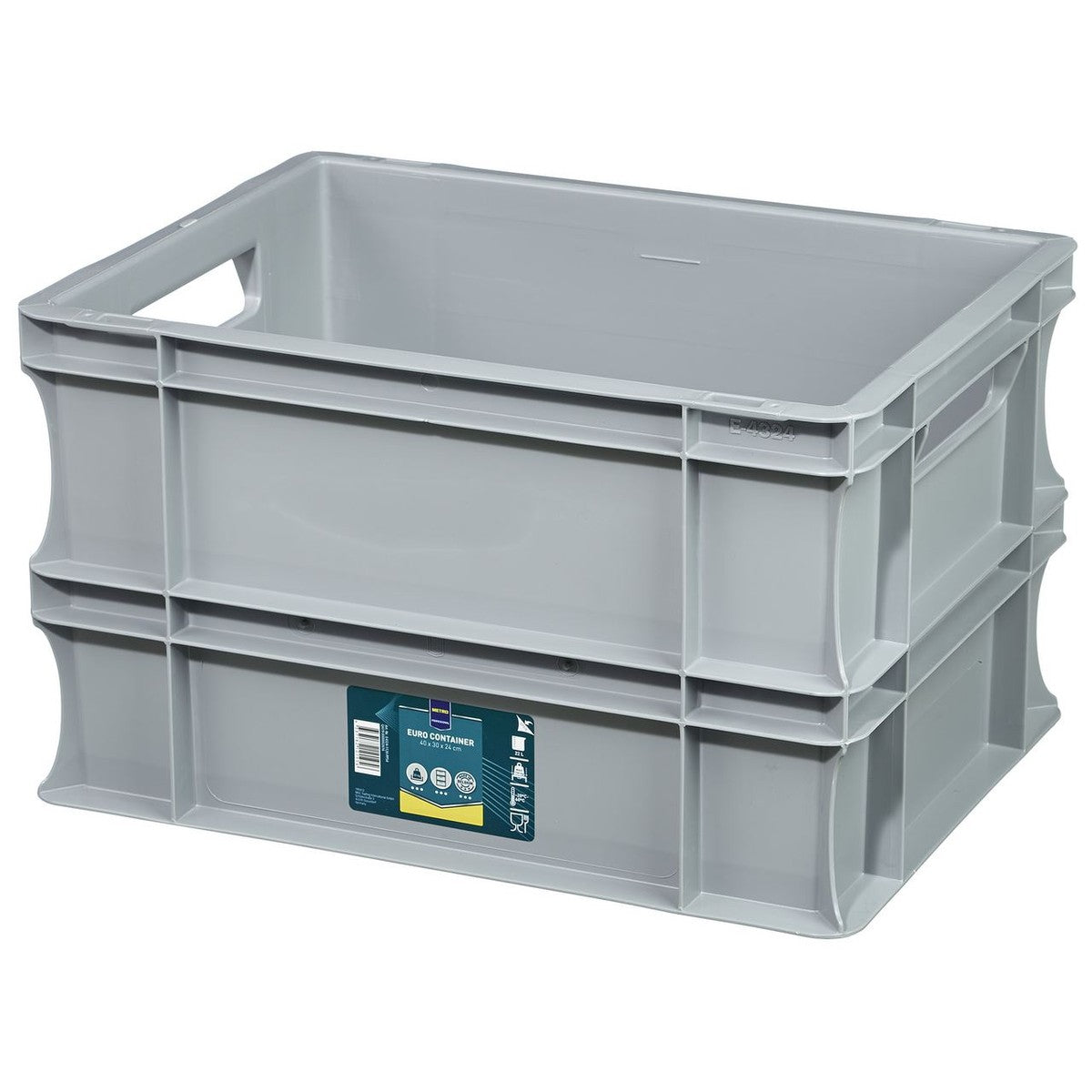 METRO PROFESSIONAL Euro Container 40 x 30 x 24 cm gray