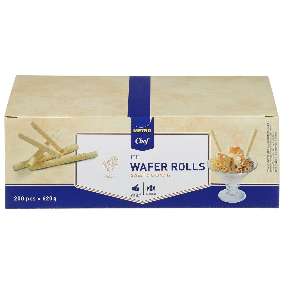 Ice cream waffles rolls 200 pieces 620 g