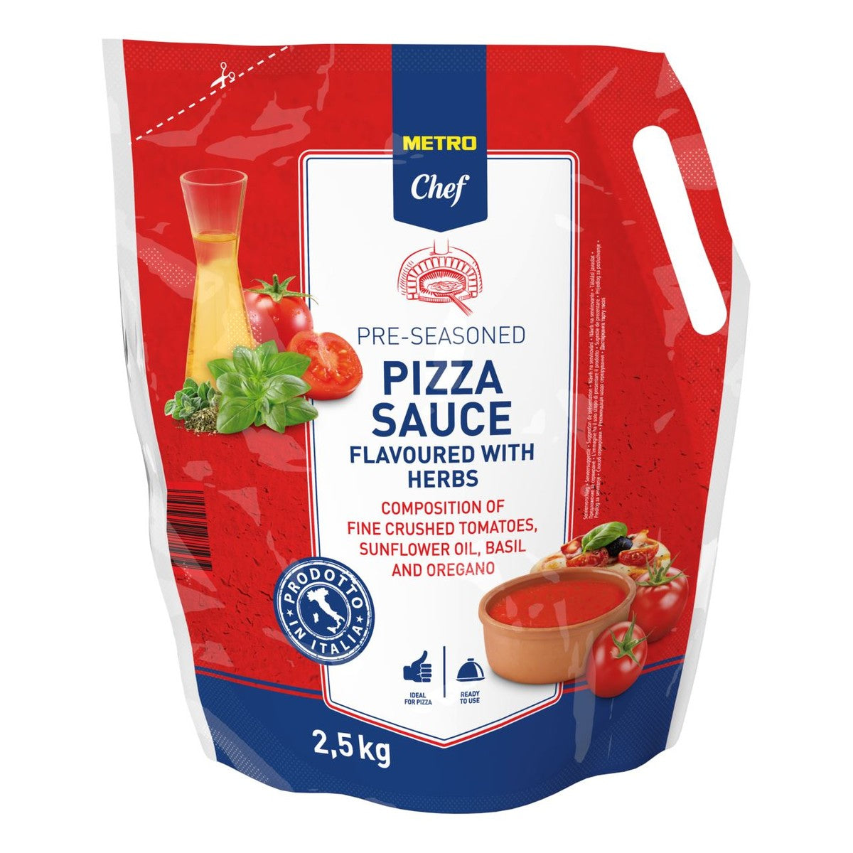 Pizza sauce pouch 2.5 kg