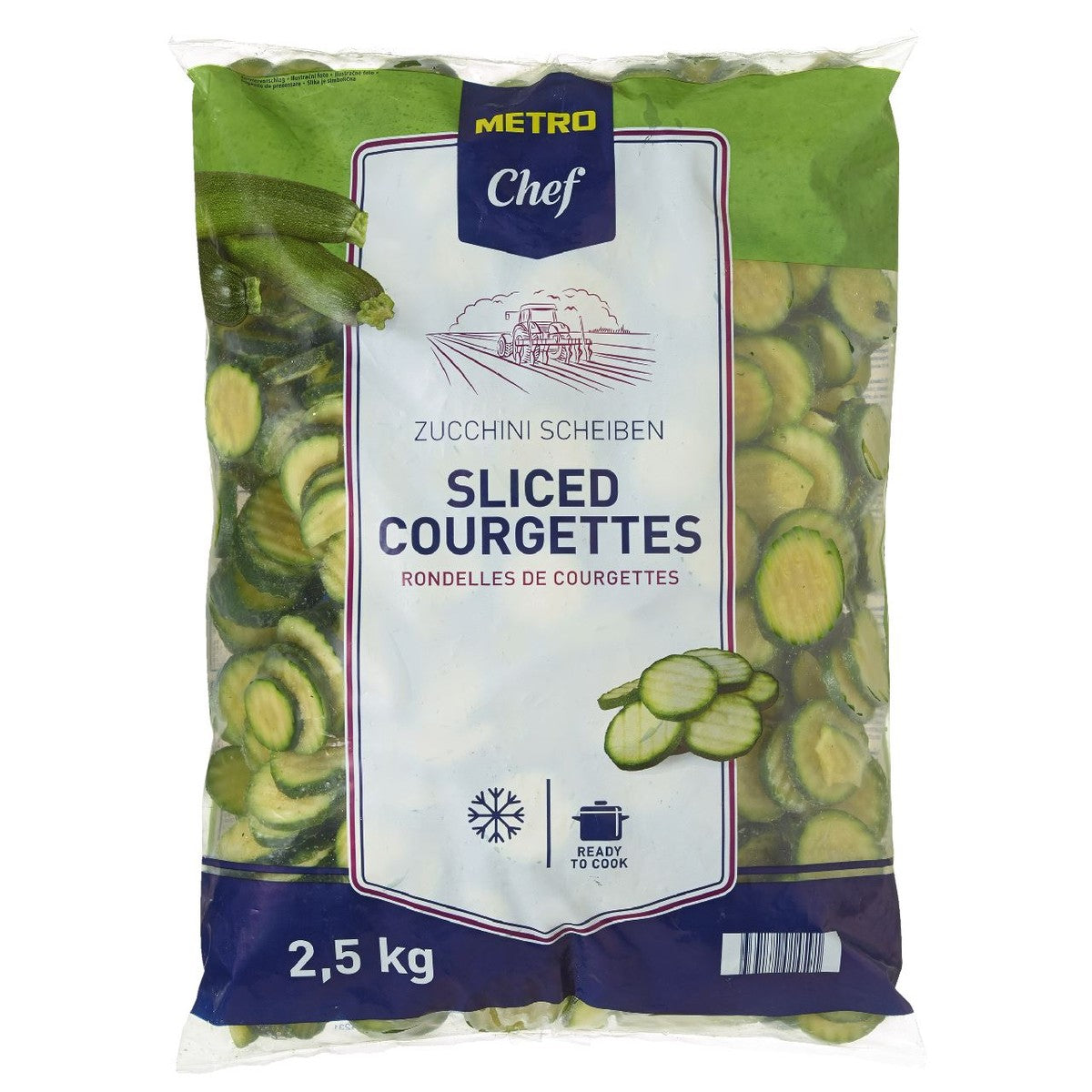 Zucchini slices 2.5 kg