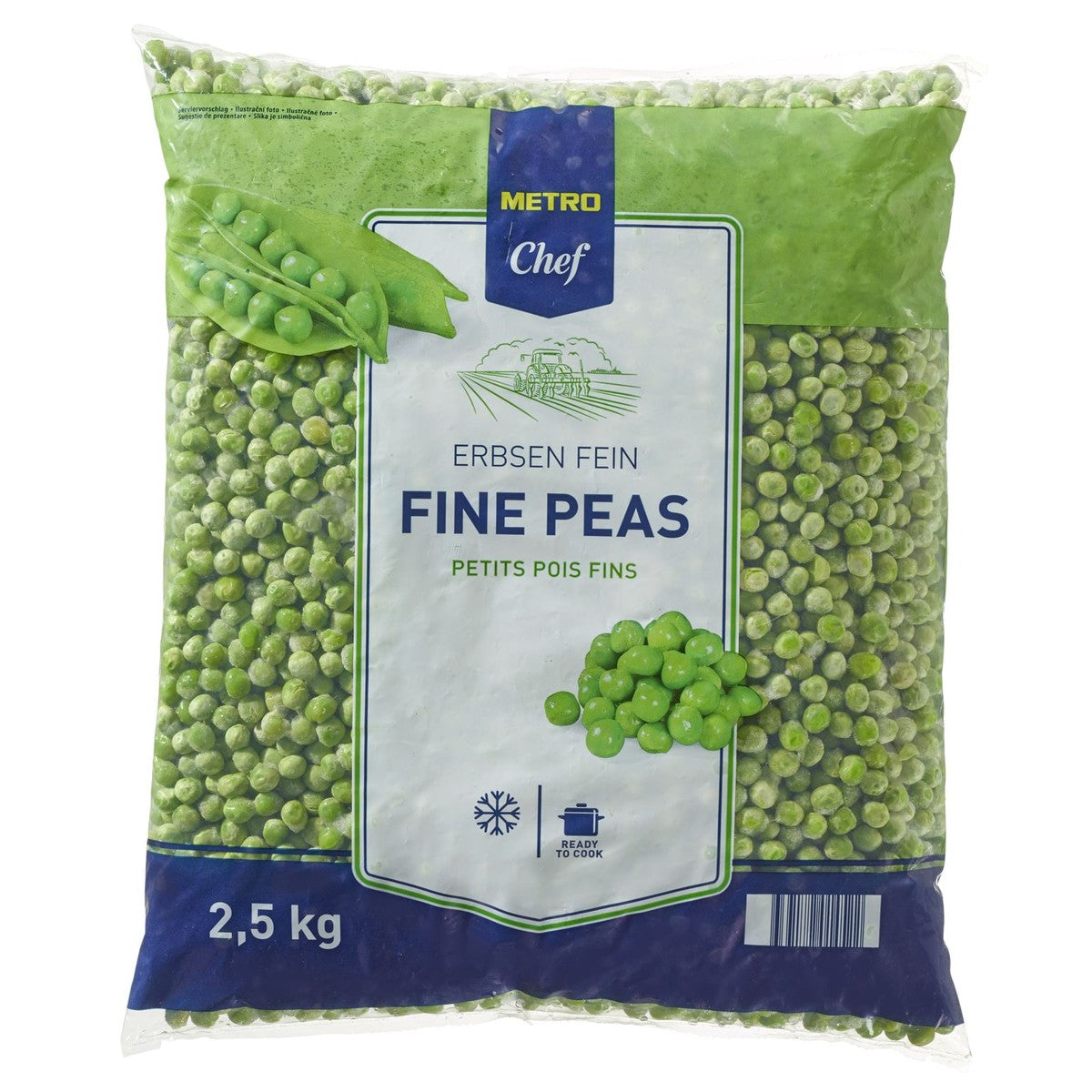Peas extra fine frozen 2.5 kg