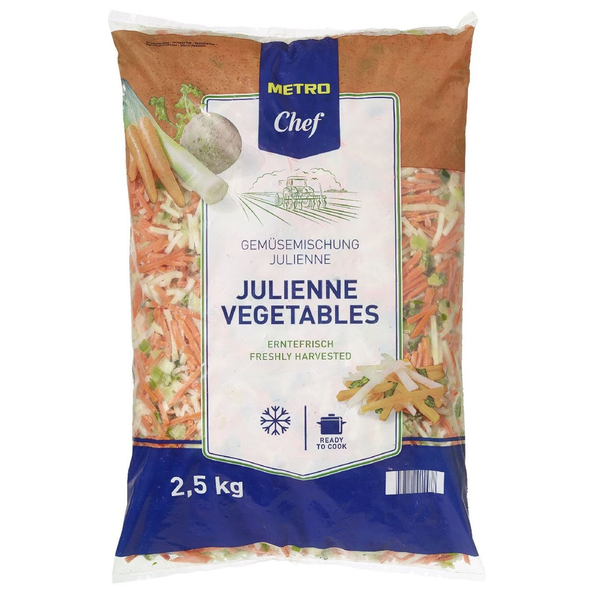 Julienne vegetable mix 2.5 kg