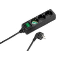 aro Power strip Black 1.4 m with switch