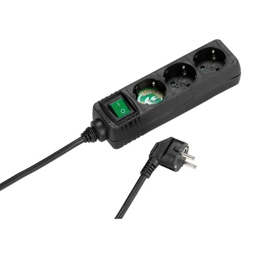 aro Power strip Black 1.4 m with switch