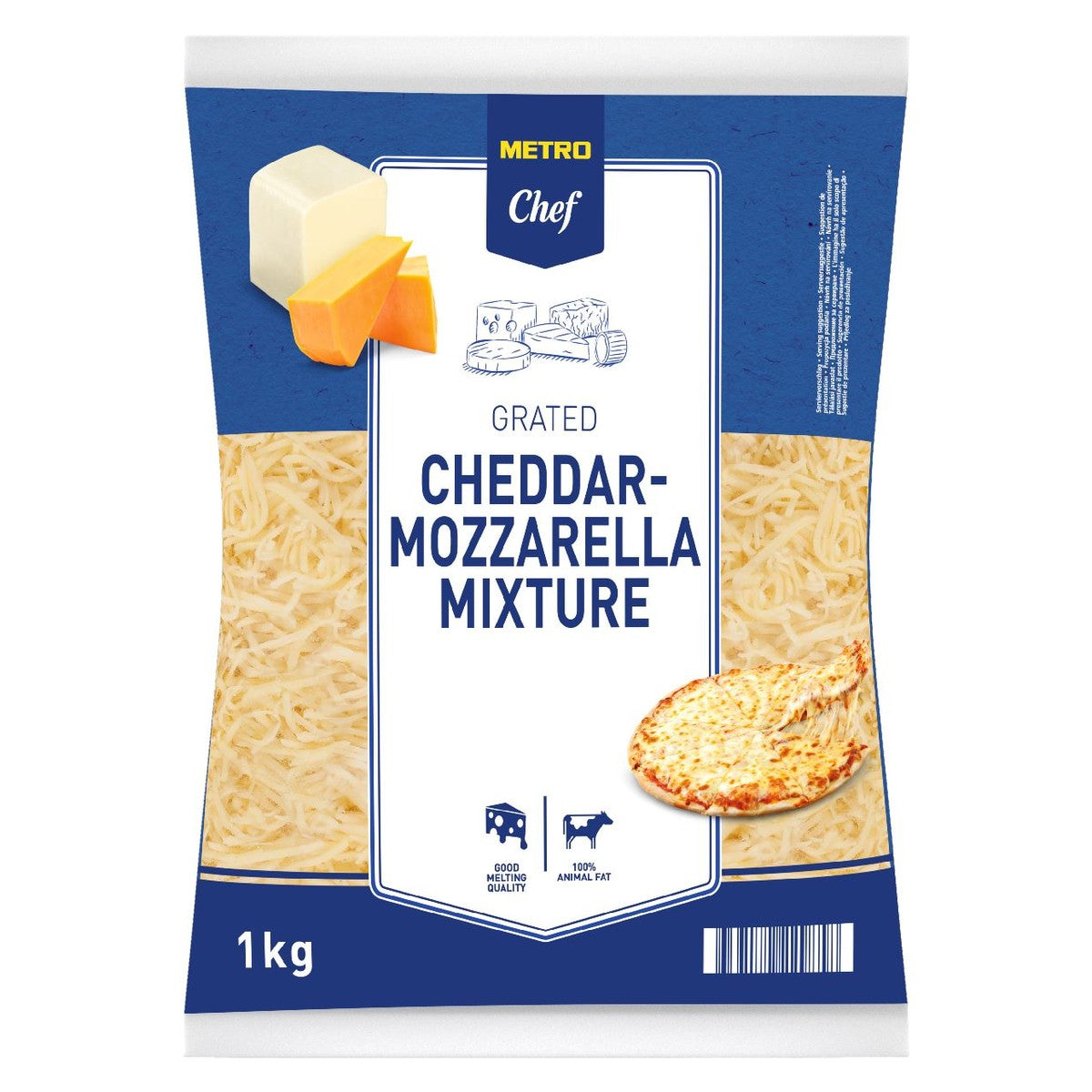 Mozzarella-Cheddar mix 1 kg