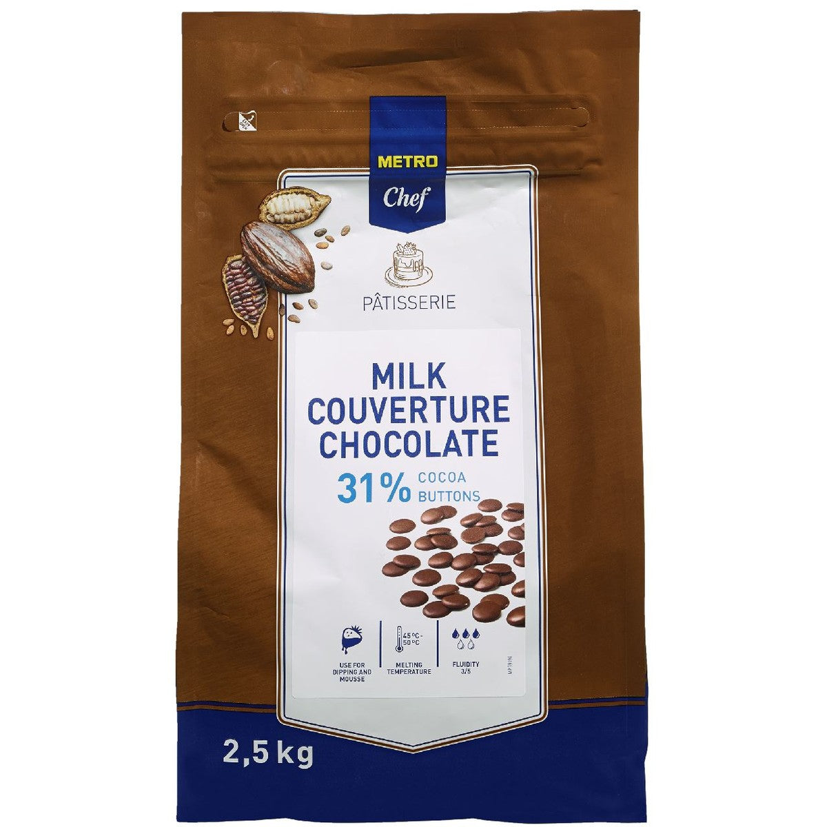 Milk Chocolate Callets 31% 2.5 kg