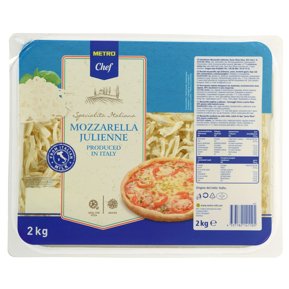 Mozzarella Julienne 2 kg