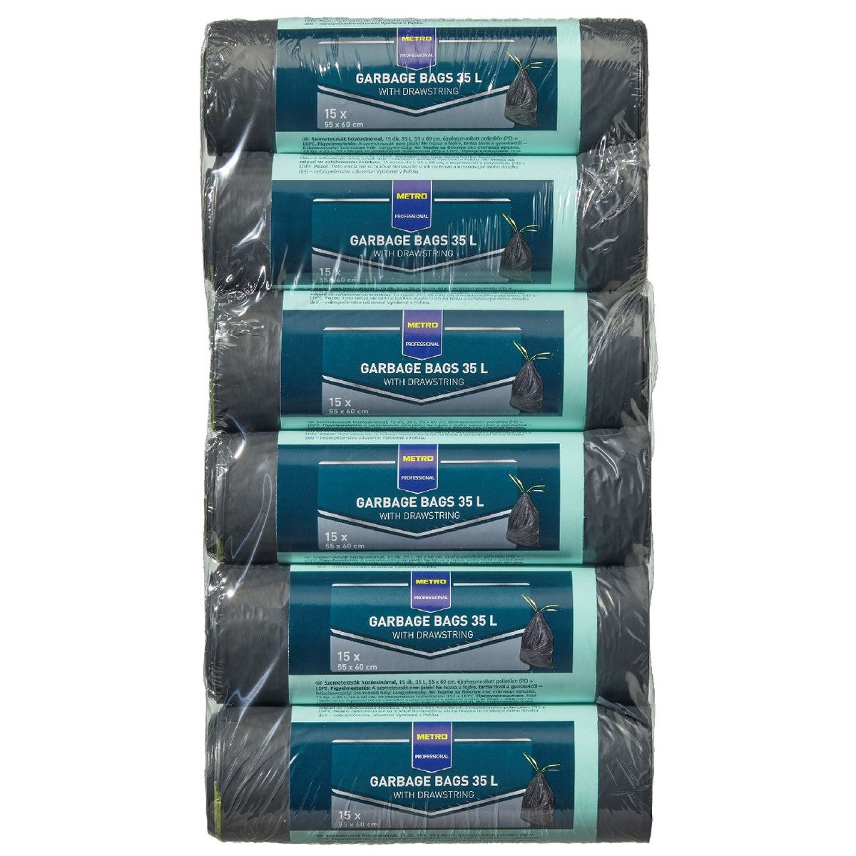 METRO PROFESSIONAL Drawstring bags 6 x 15 x 35 l
