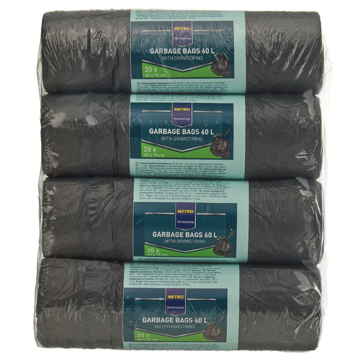 METRO PROFESSIONAL Drawstring bags 4 x 20 x 60 l