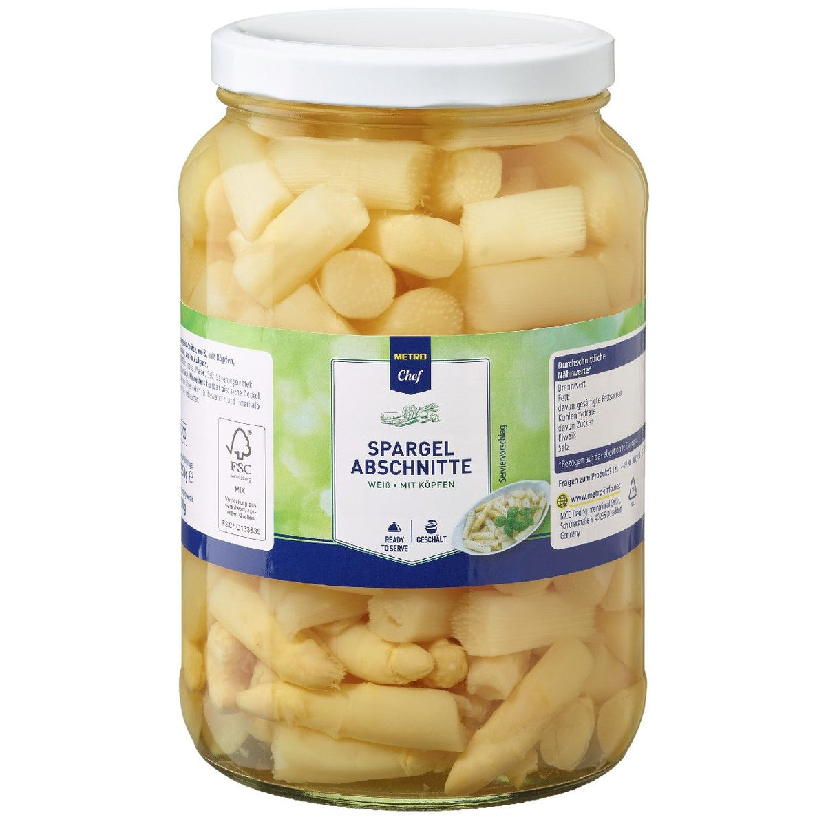 White Asparagus Sliced ​​1.7 l