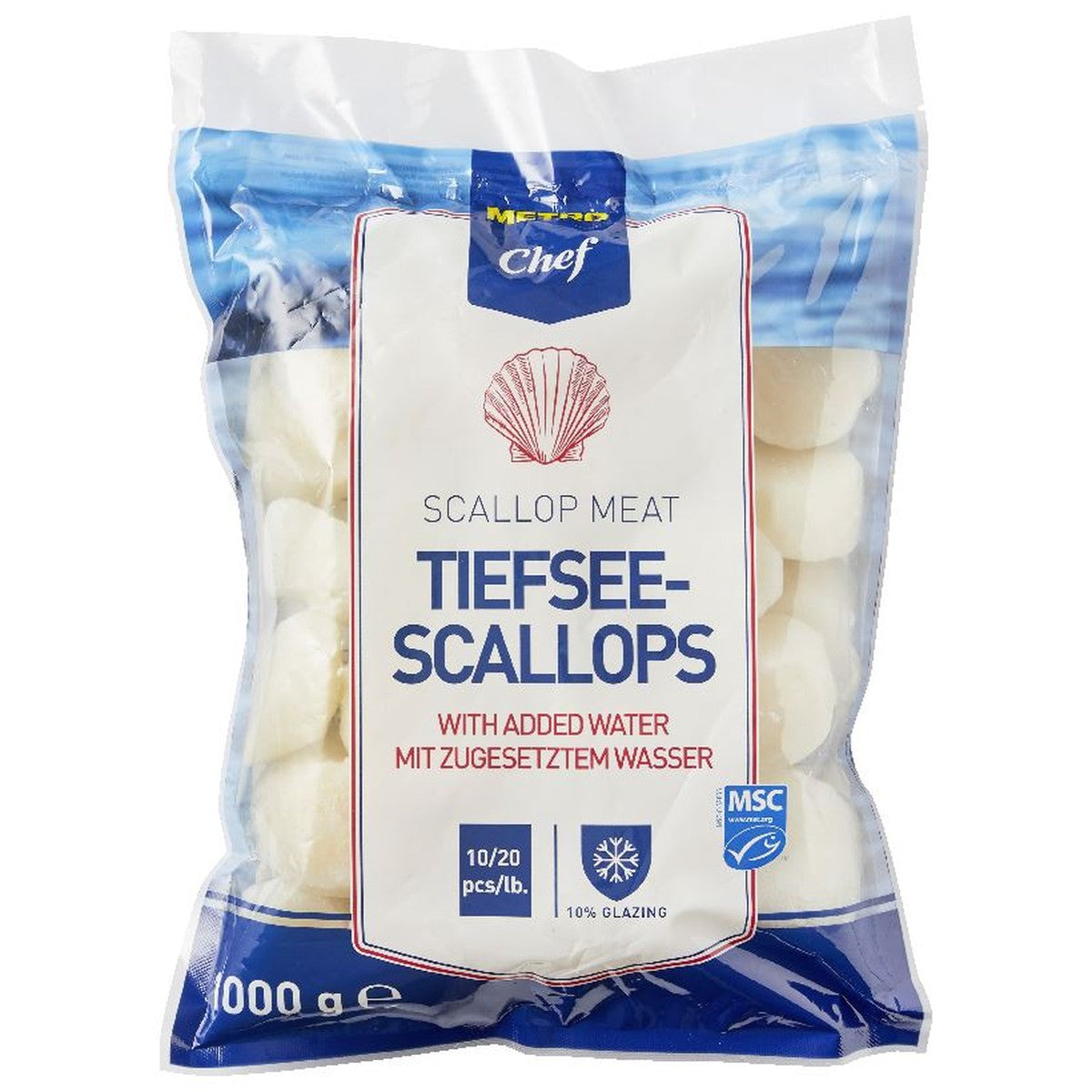 Msc Scallops 10/20 frozen 1 kg
