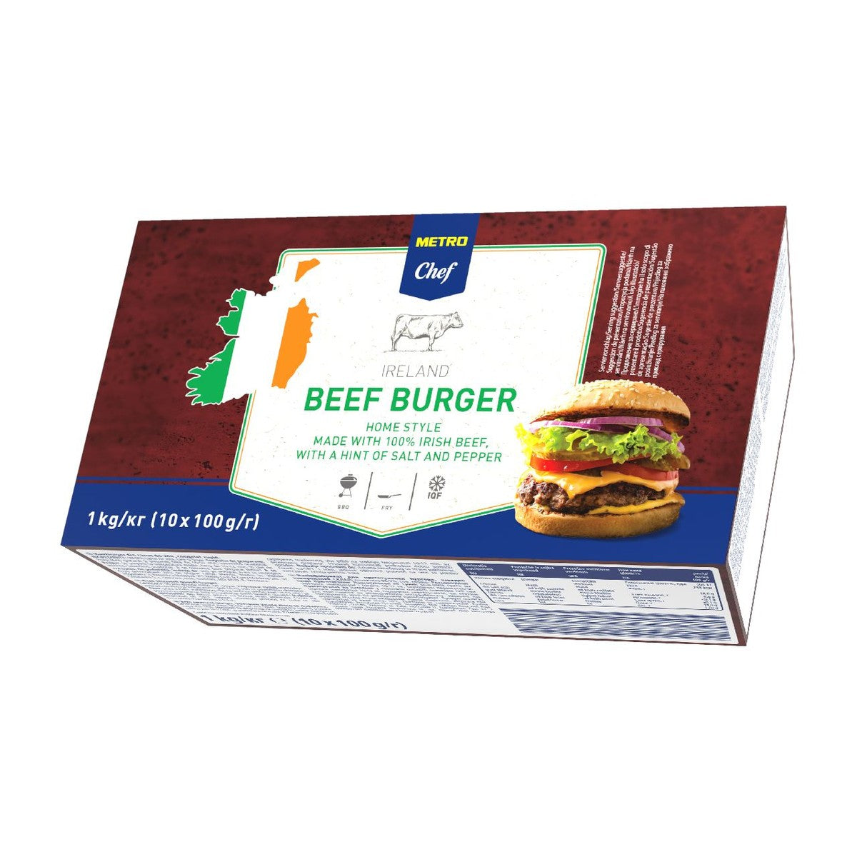 Hamburgers Beef 10 x 100 g frozen