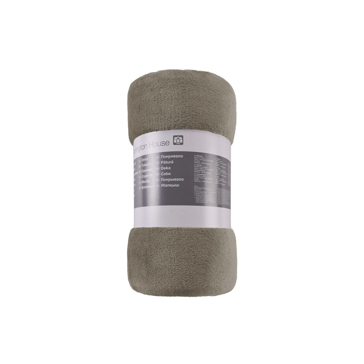 TARRINGTON HOUSE Coral Fleece Plaid 150 x 200 Taupe