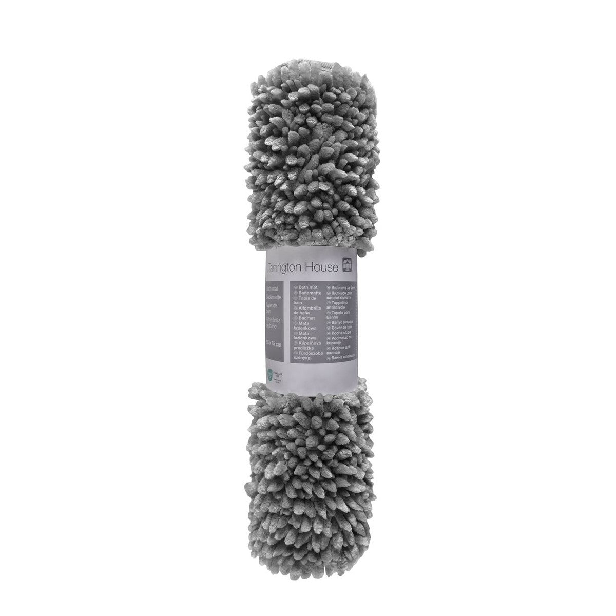 TARRINGTON HOUSE Chenille Bath Mat Glossy 55 x 75 cm gray