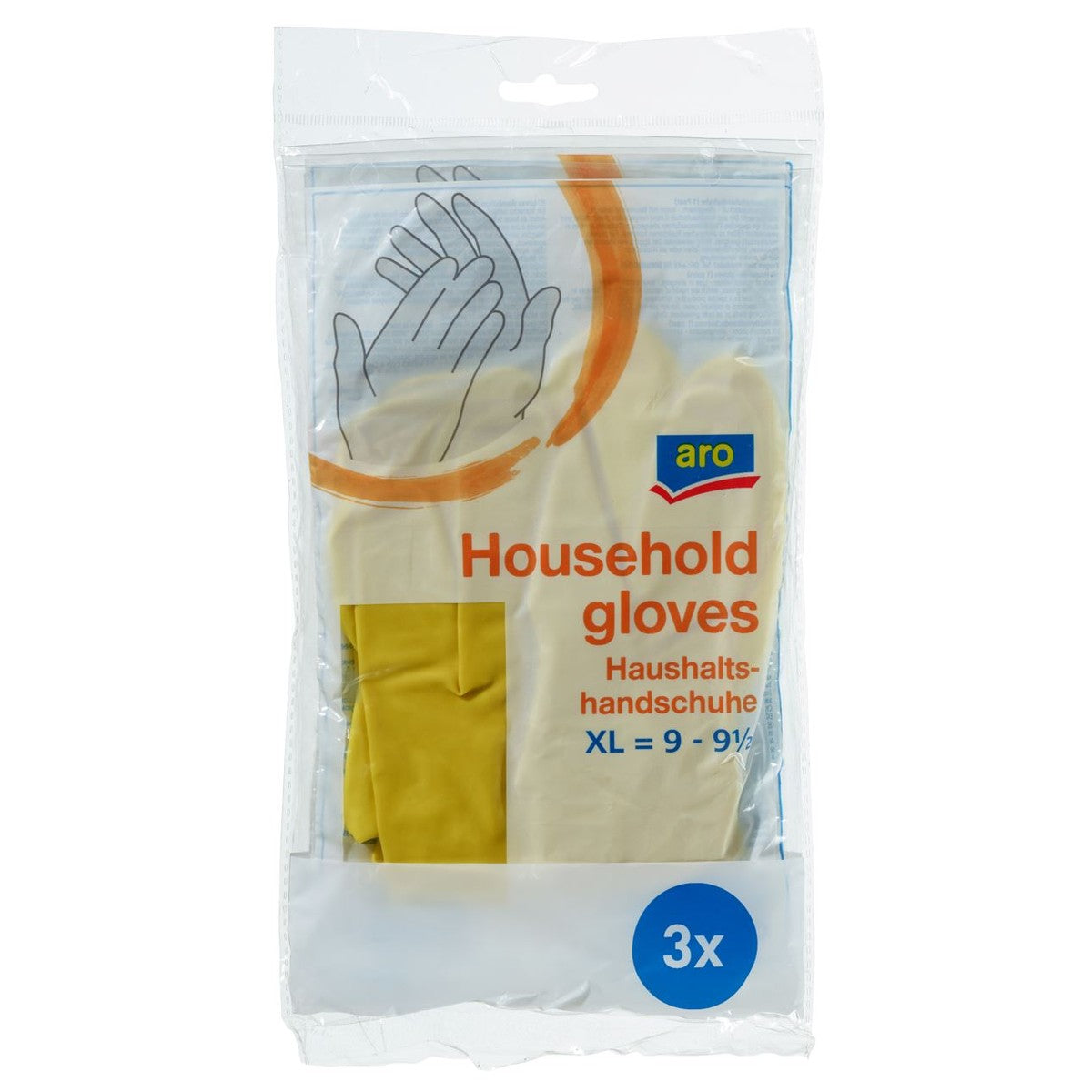 aro Household Gloves Extra Large 3 pairs