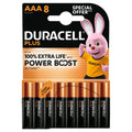 DURACELL Plus Alkaline Power Boost AAA 8 pieces
