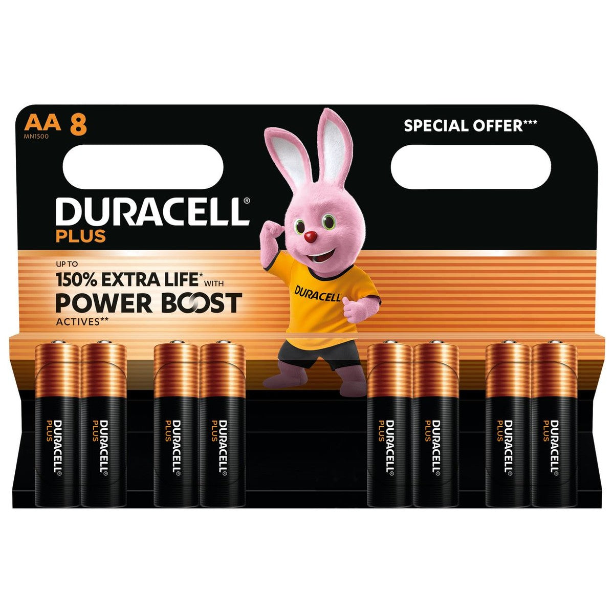 DURACELL Plus Alkaline Power Boost AA 8 pieces