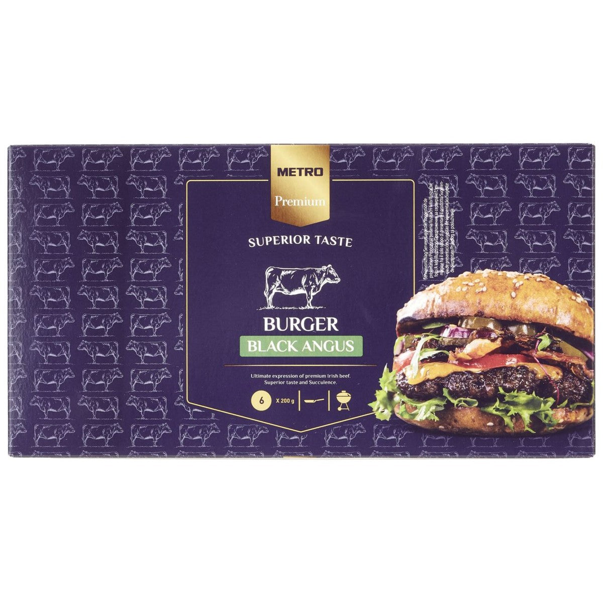METRO Premium Irish Black Angus Hamburgers frozen 6 x 200 g