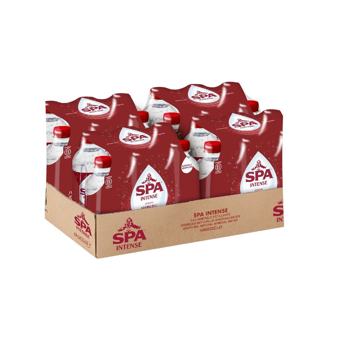 SPA Intense Sparkling Natural Mineral Water 24 x 33 cl